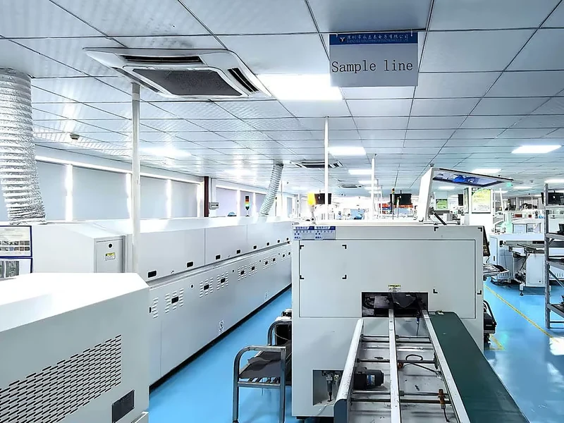 Automated electronics production line prepared for scalable manufacturing and supply chain coordination