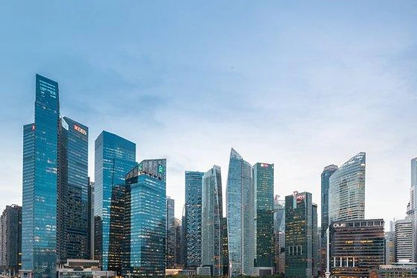 Singapore business skyline representing the international business hub and global network