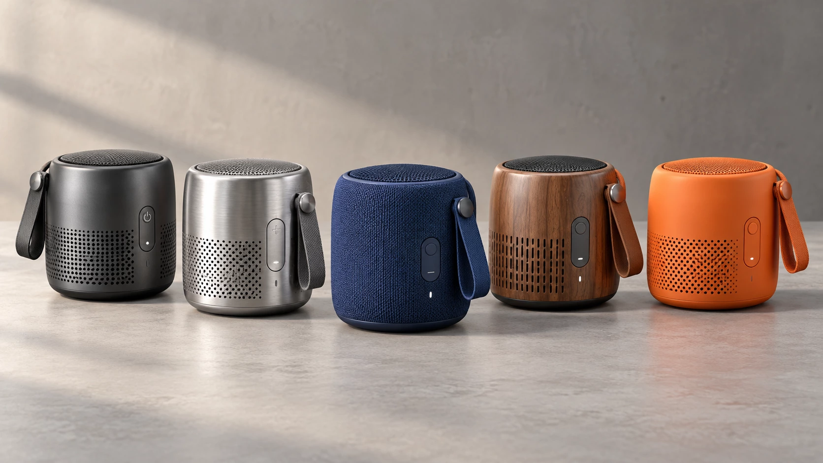 Customized smart speakers in different colors materials and finishes